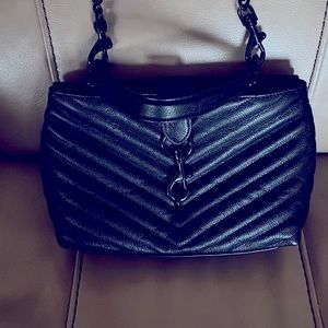 New Rebecca Minkoff Edie Top Handle Satchel Bag black